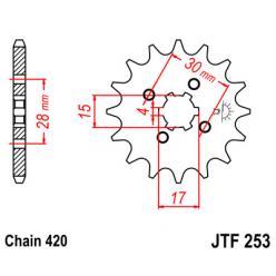 Звездочка передняя JT Sprockets (шаг 420 ) JT JTF253